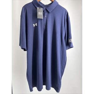 Under Armour Men's Tech UA Golf Polo Shirt Navy Blue Jefferson Bourbon XXL
